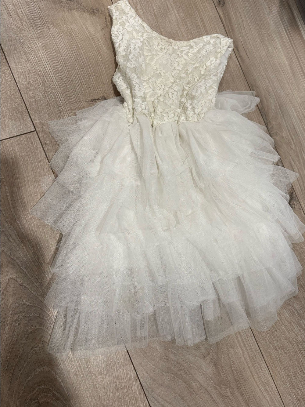 Ivory Lace & Tulle Party Dress for Girls